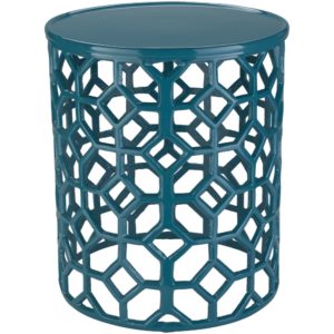 Teal Aluminum Hale Accent Table by Surya