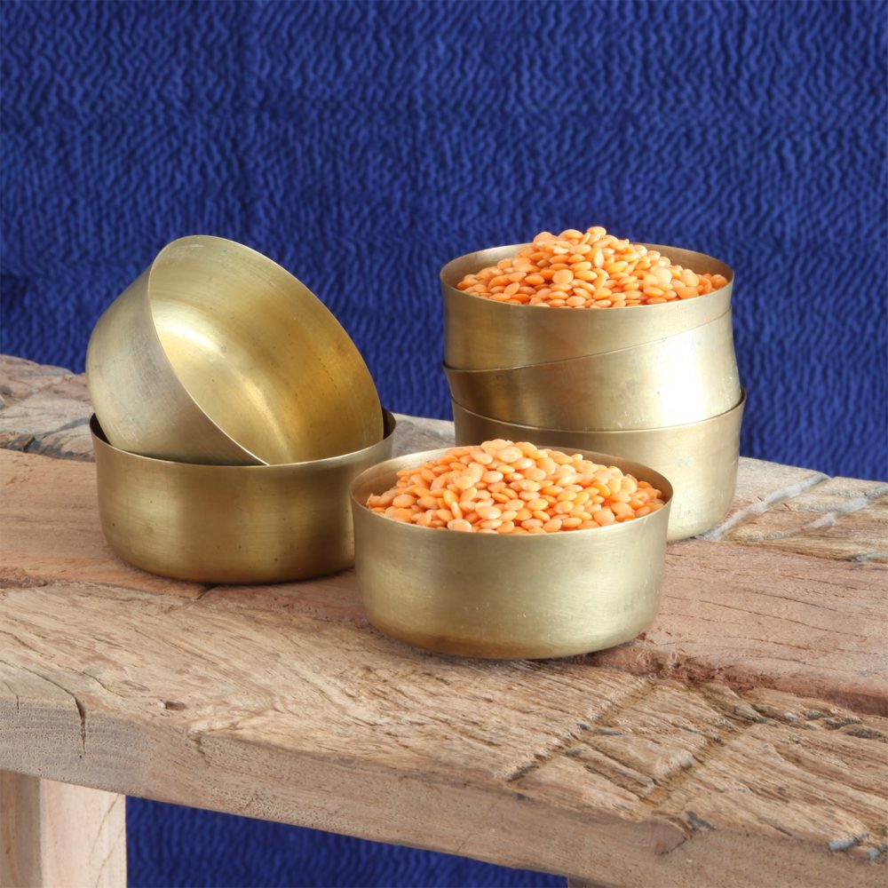 Dahl Polished Brass Bowls Set of 3 by HomArt
