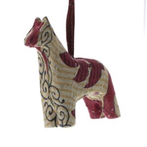 Vintage Sari Horse Ornament by HomArt