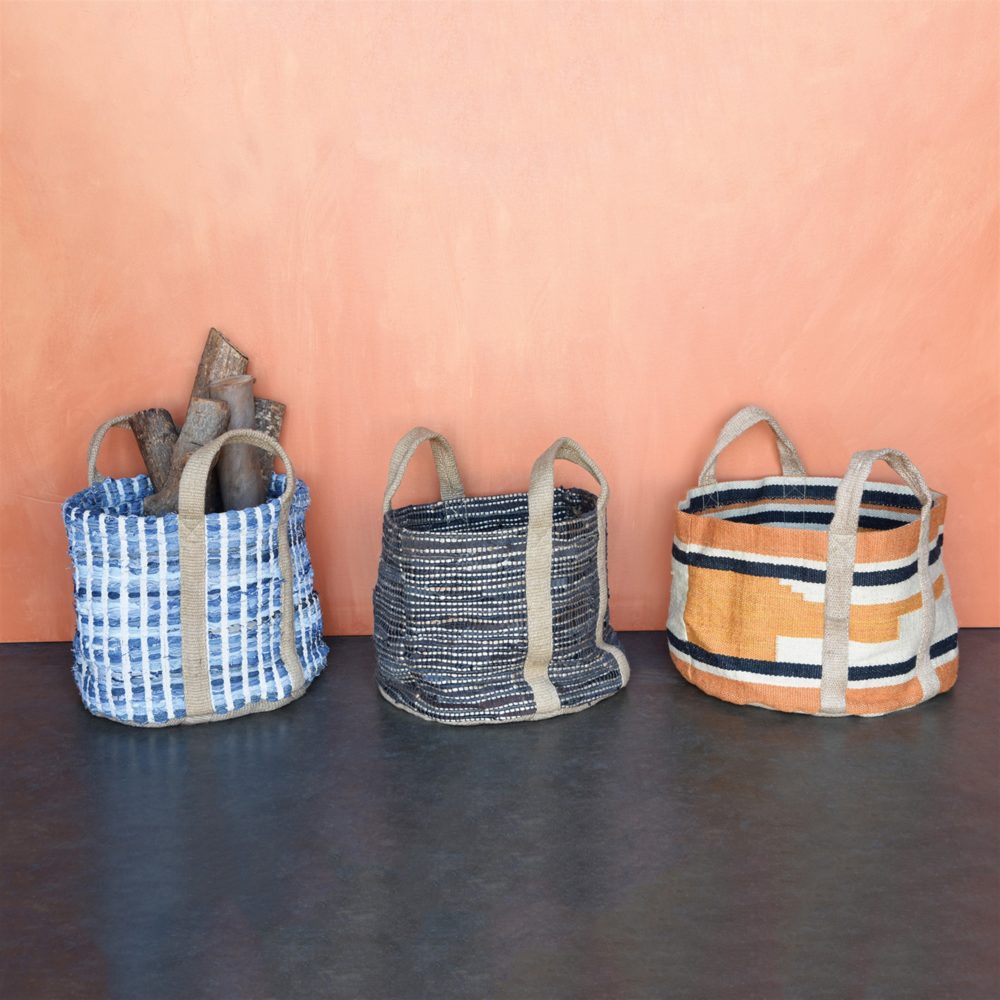 Denim Woven Storage Tote by HomArt - Image 2