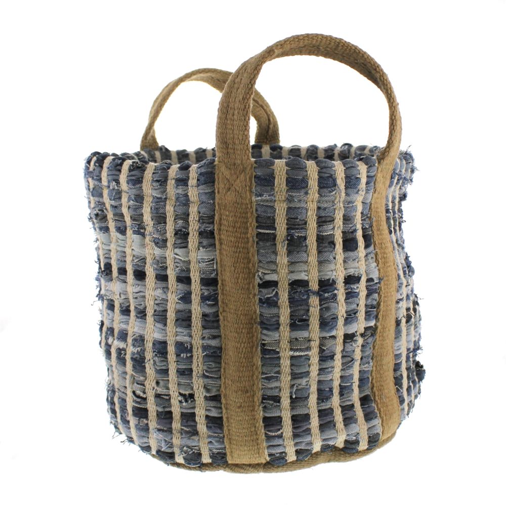 Denim Woven Storage Tote by HomArt - Image 3