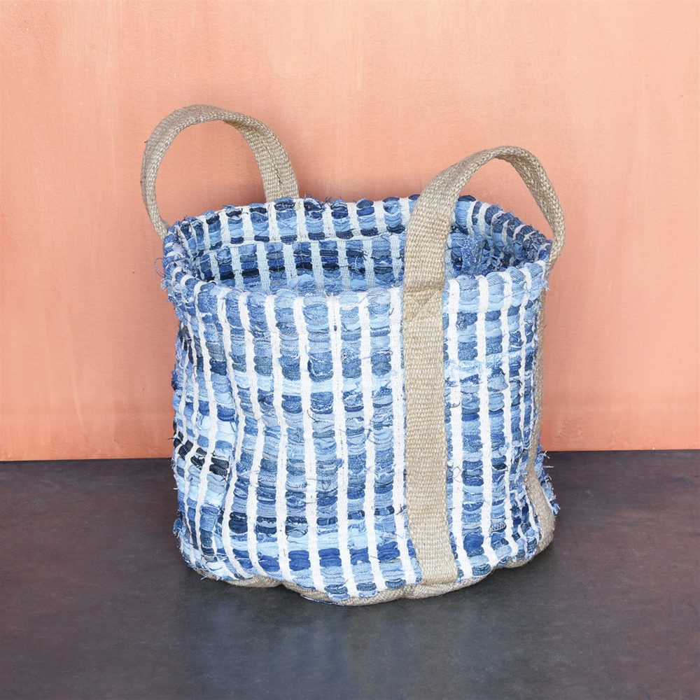 Denim Woven Storage Tote by HomArt