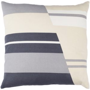 Dark Slate and Beige Lina Pillow by Elle Decor for Surya