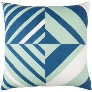 Moroccan Blue and Mint Lina Pillow by Elle Decor for Surya