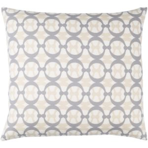 Gray and Beige Lina Pillow by Elle Decor for Surya
