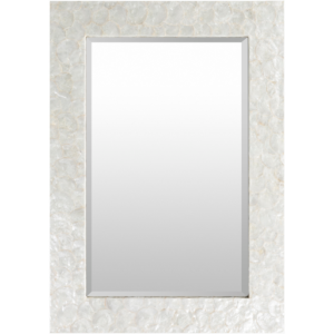 White Mother of Pearl Whitaker Mirror by Livabliss