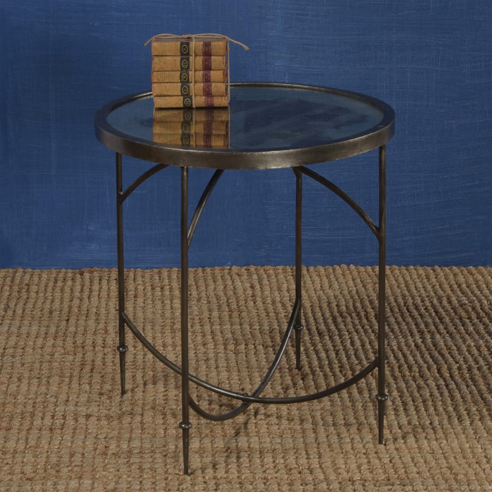 Small Carrefour Mirrored Side Table by HomArt