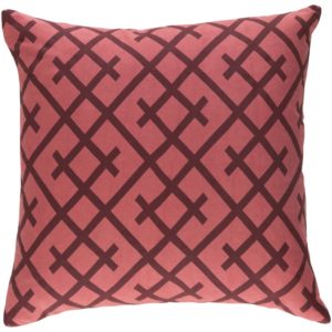 Terracotta and Burgundy Ethiopia Pillow by Surya
