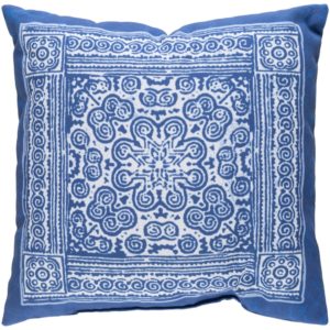 Blue and White Trousdale Outdoor Pillow by Surya