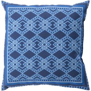 Blue and White Oriole Outdoor Pillow by Surya