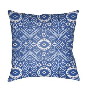 Blue and White Sunset Vale Outdoor Pillow by Surya