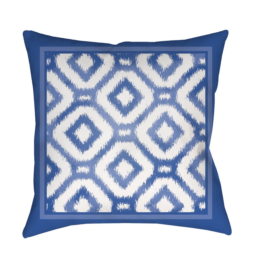 Blue and White Cordell Outdoor Pillow by Surya Seven Colonial