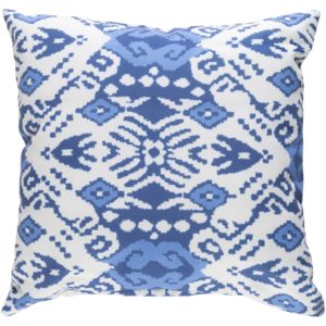 Blue and White Queens Outdoor Pillow by Surya