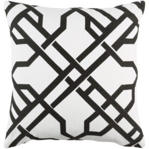 Black and Ivory Kingdom Pillow by Surya