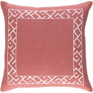 Terracotta and Ivory Ethiopia Pillow by Surya