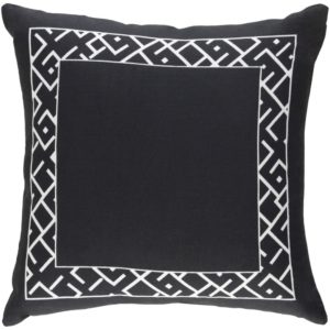 Black and Ivory Ethiopia Pillow by Surya