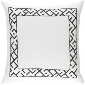Ivory and Black Ethiopia Pillow by Surya