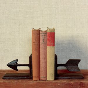 Brown Cast Iron Arrow Bookends by HomArt