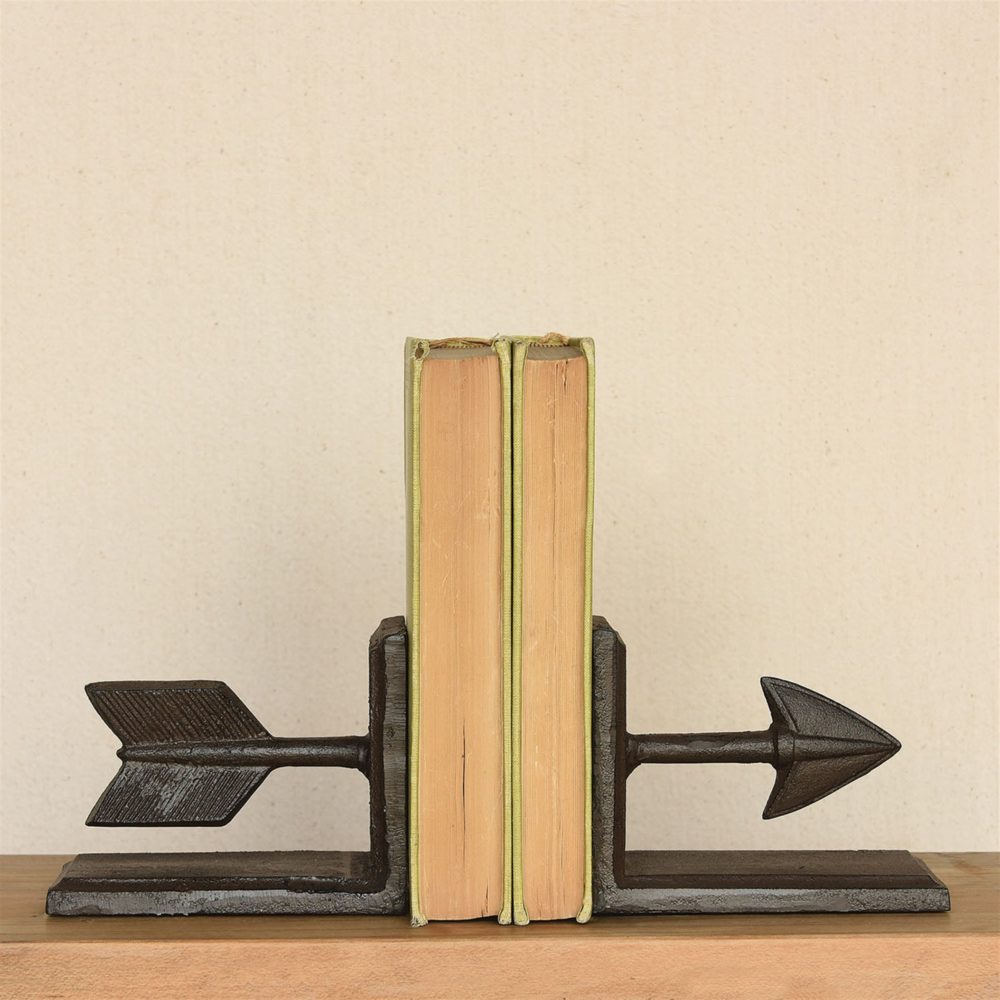 Brown Cast Iron Arrow Bookends by HomArt - Image 2