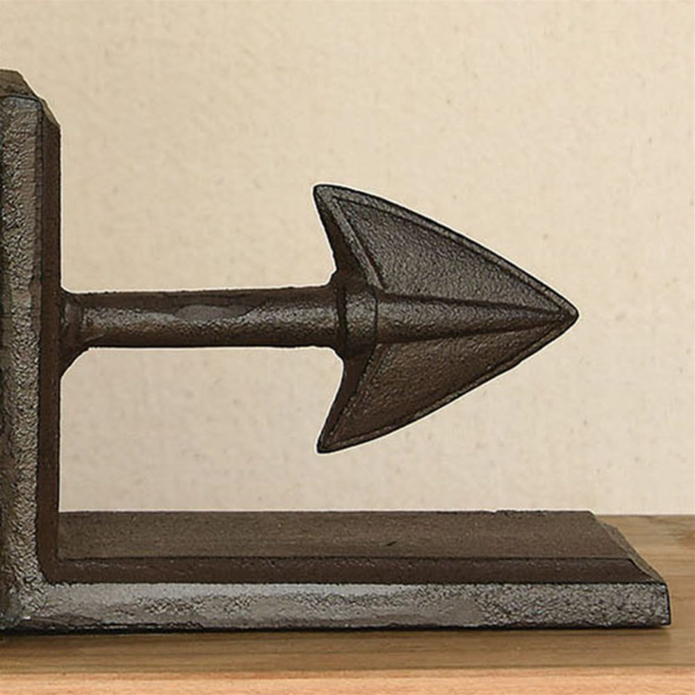 Brown Cast Iron Arrow Bookends by HomArt - Image 4