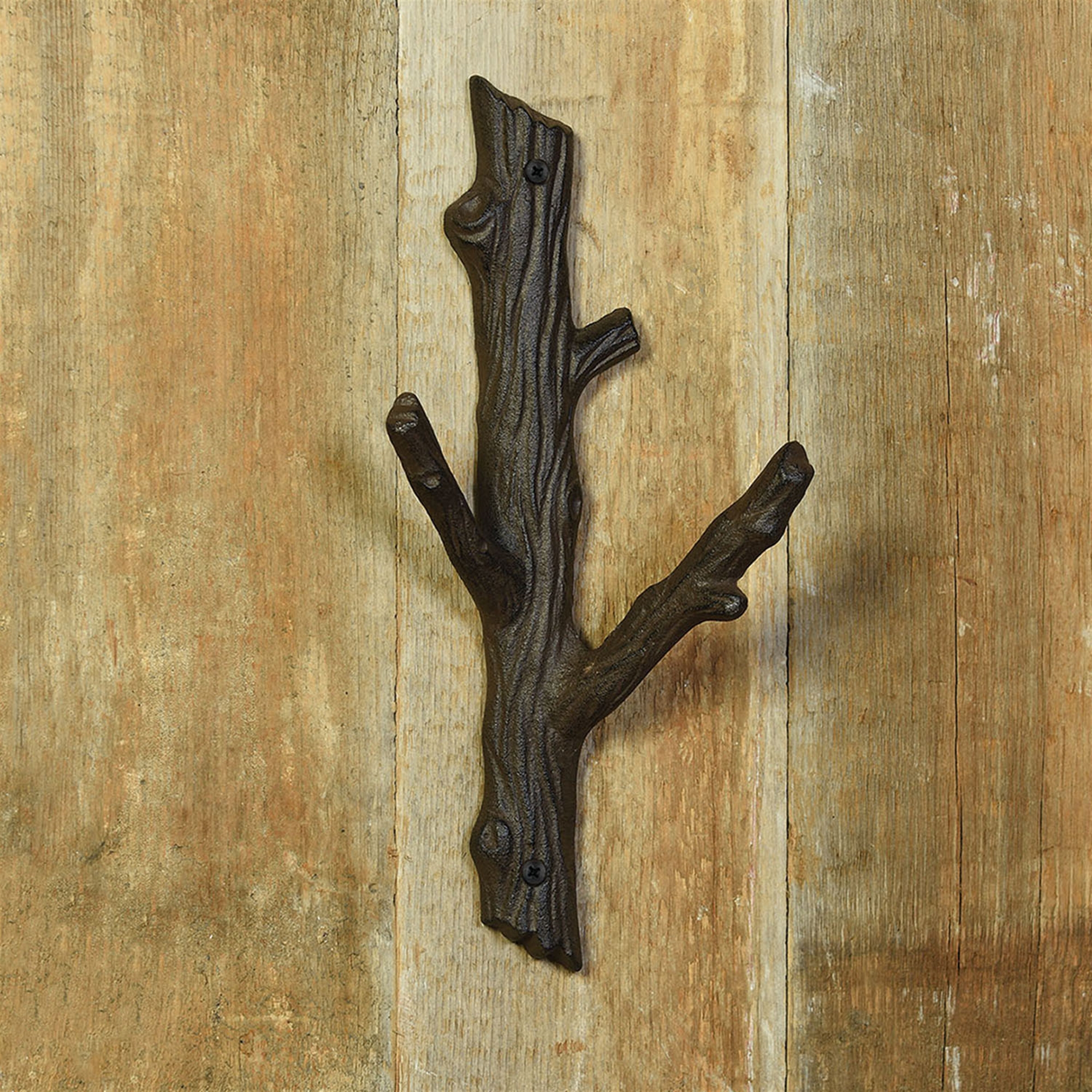 Large Brown Cast Iron Branch Wall Hook by HomArt - Seven Colonial