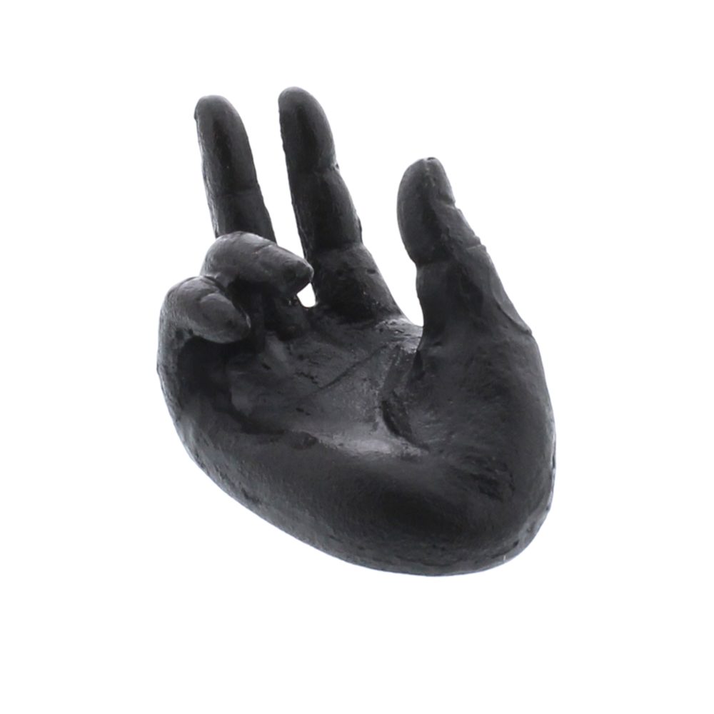 Antique Black Single Hand Card Holder by HomArt - Image 4
