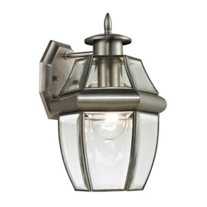 Small Ashford 1-Light Exterior Coach Lantern In Antique Nickel by Cornerstone