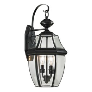 Medium Ashford 2-Light Exterior Coach Lantern In Black by Cornerstone