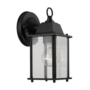 1-Light Outdoor Wall Sconce In Matte Black by Cornerstone