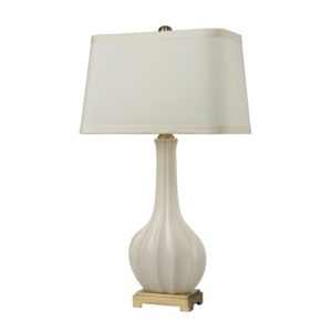 Fluted Ceramic Table Lamp in White Glaze by Dimond Lighting