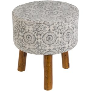 Charcoal and Classic Blue Indore Stool by Surya