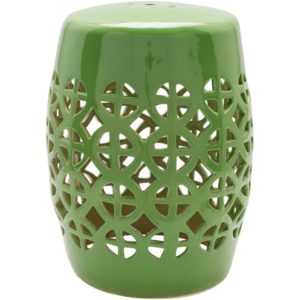 Grass Green Ridgeway Garden Stool by Surya