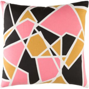 Rose and Black Trudy Pillow by Surya
