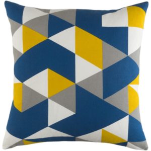 Bright Blue and Bright Yellow Trudy Pillow by Surya
