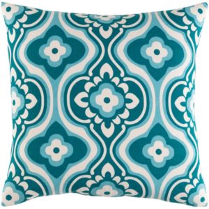 Teal and Aqua Trudy Pillow by Surya
