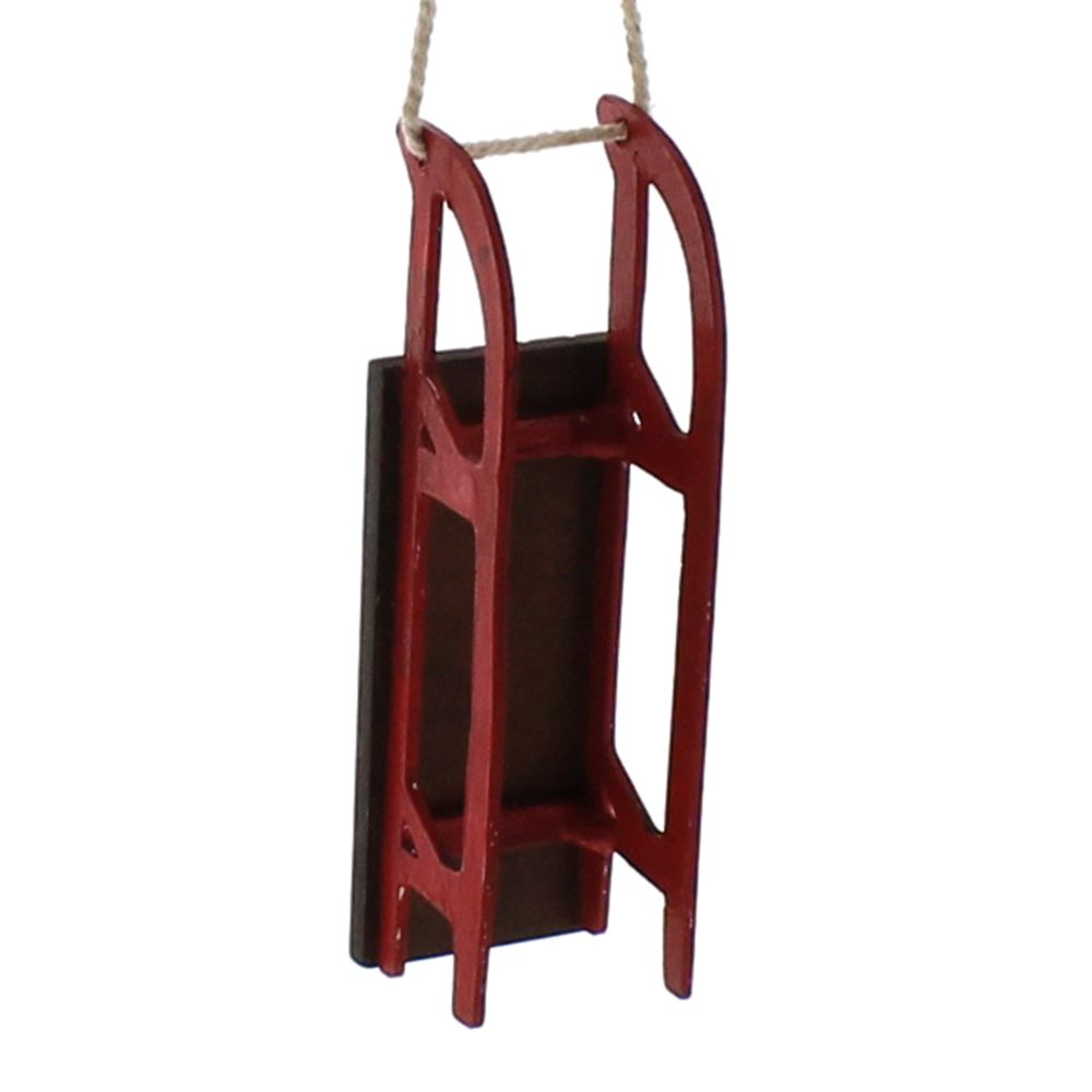 Hand Painted Metal Sled Ornament by HomArt - Image 2