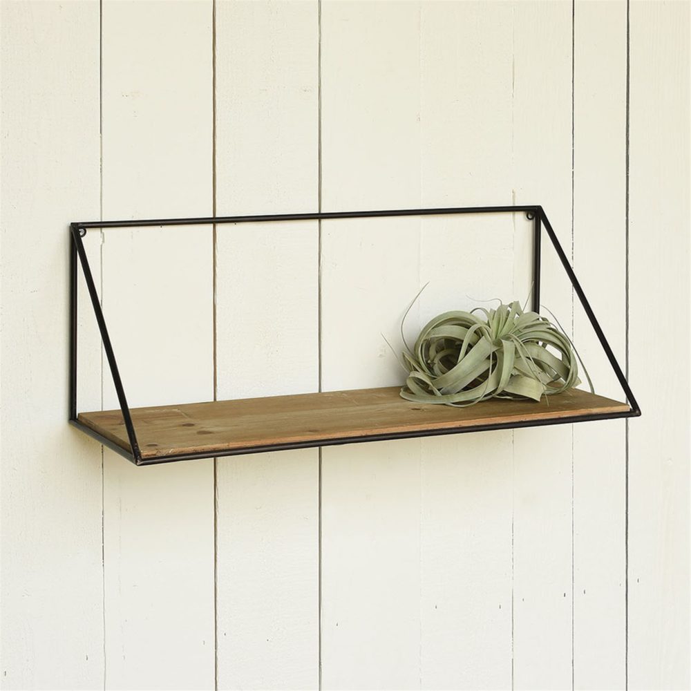 Large Hull Wood and Iron Shelf by HomArt