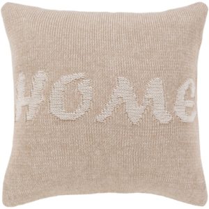Khaki No Place Like Home Pillow by Surya