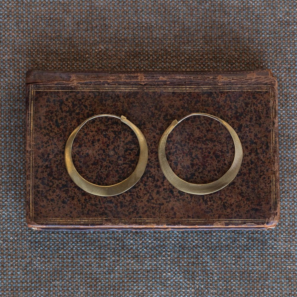 Small Brass Hoop Earrings by Ora Ten