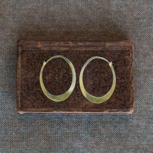 Large Brass Oval Earrings by Ora Ten