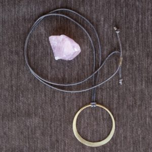 Brass Hoop Pendant by Ora Ten