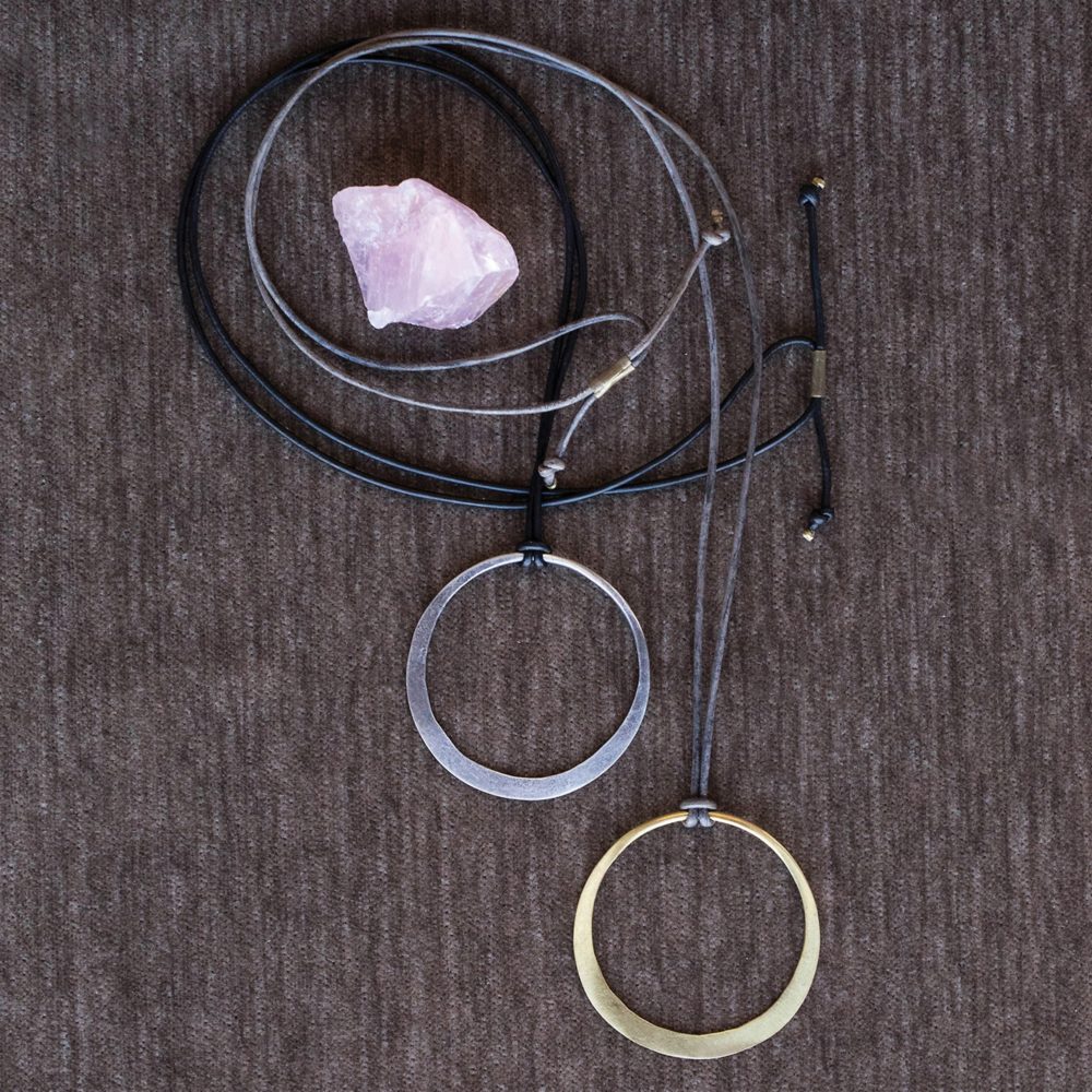 Brass Hoop Pendant by Ora Ten - Image 2