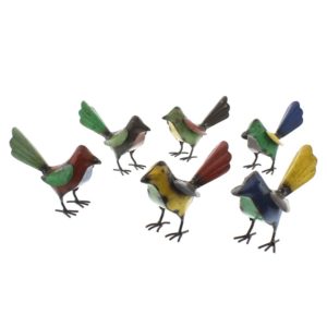 Reclaimed Metal Birds in Assorted Colors by HomArt