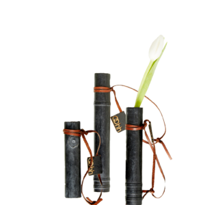 Black Paper Hanging Flower Tubes Set of 3 by BIDKhome