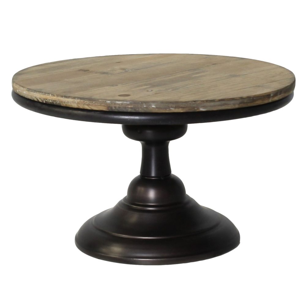 Glenn Wood and Metal Pedestal by HomArt - Image 5