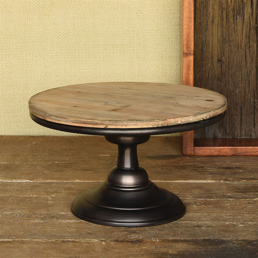 Glenn Wood and Metal Pedestal by HomArt - Image 2