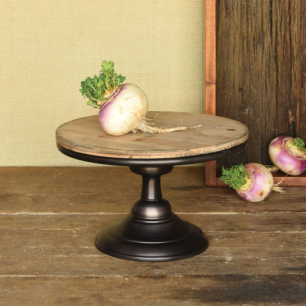 Glenn Wood and Metal Pedestal by HomArt