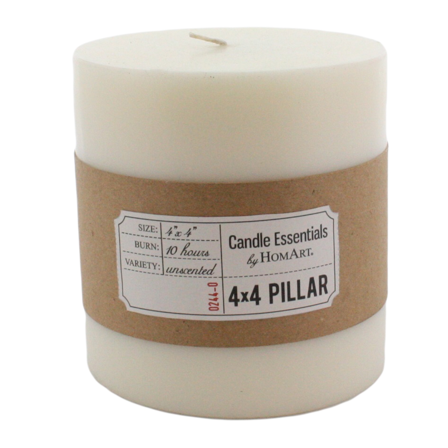Ivory 4" x 4" Candle by HomArt