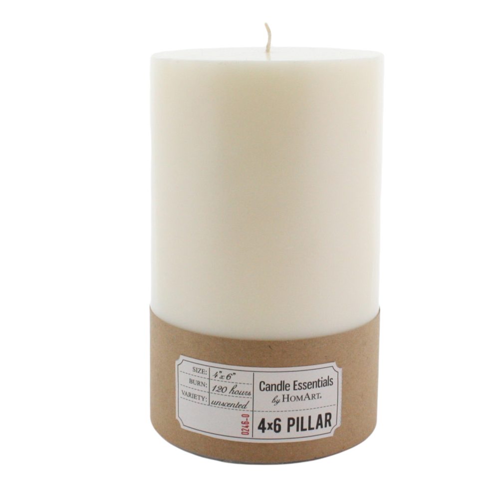 Ivory 4" x 6" Pillar by HomArt