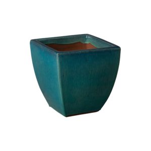 Small Teal Square Planter